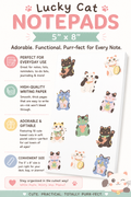 Lucky Cat Notepads 5" x 8" - 2 pack