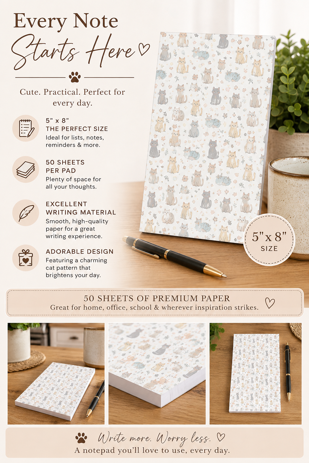 Cats Galore Notepad - 2 pack