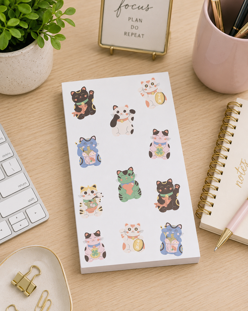 Lucky Cat Notepads 5" x 8" - 2 pack
