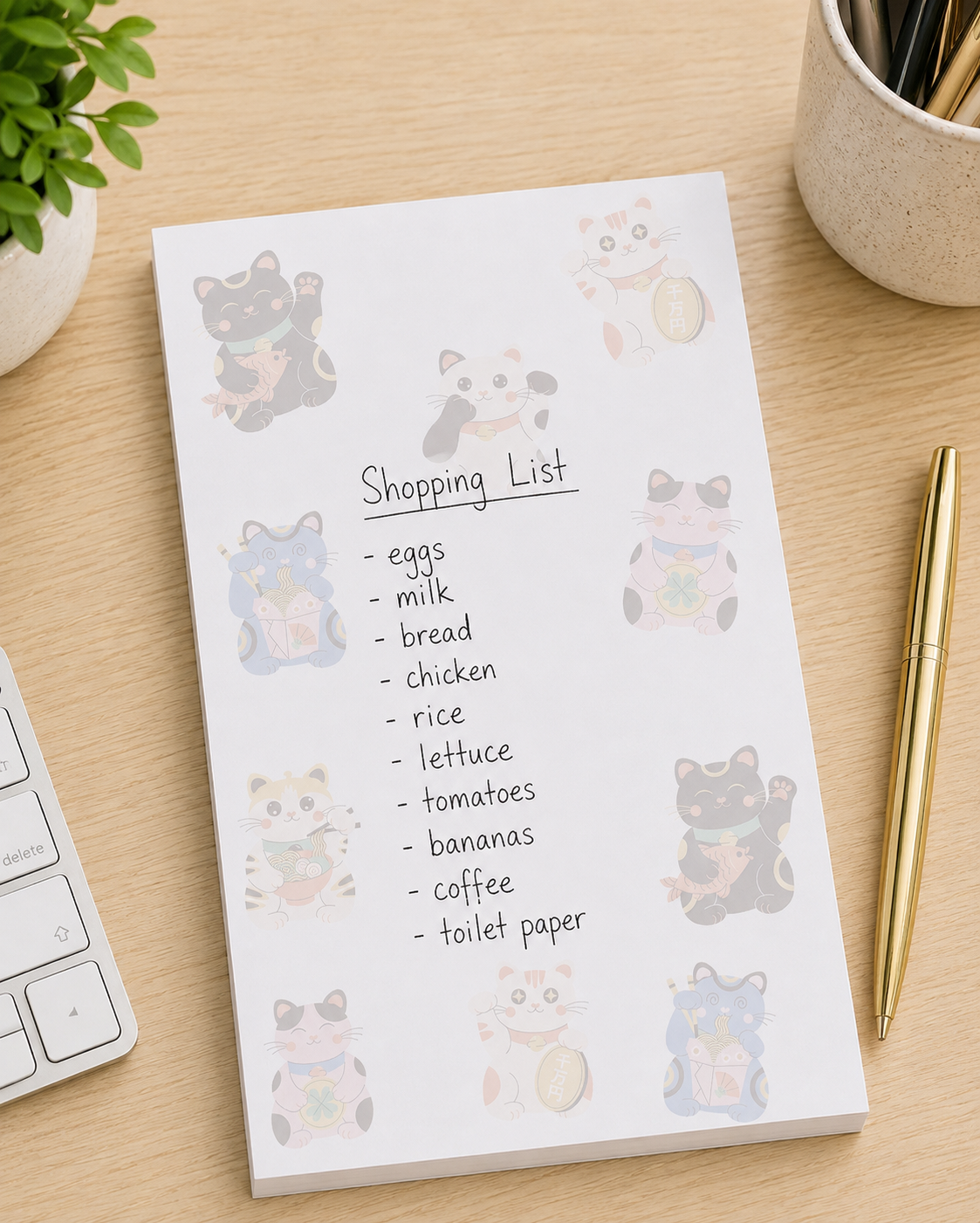 Lucky Cat Notepads 5" x 8" - 2 pack