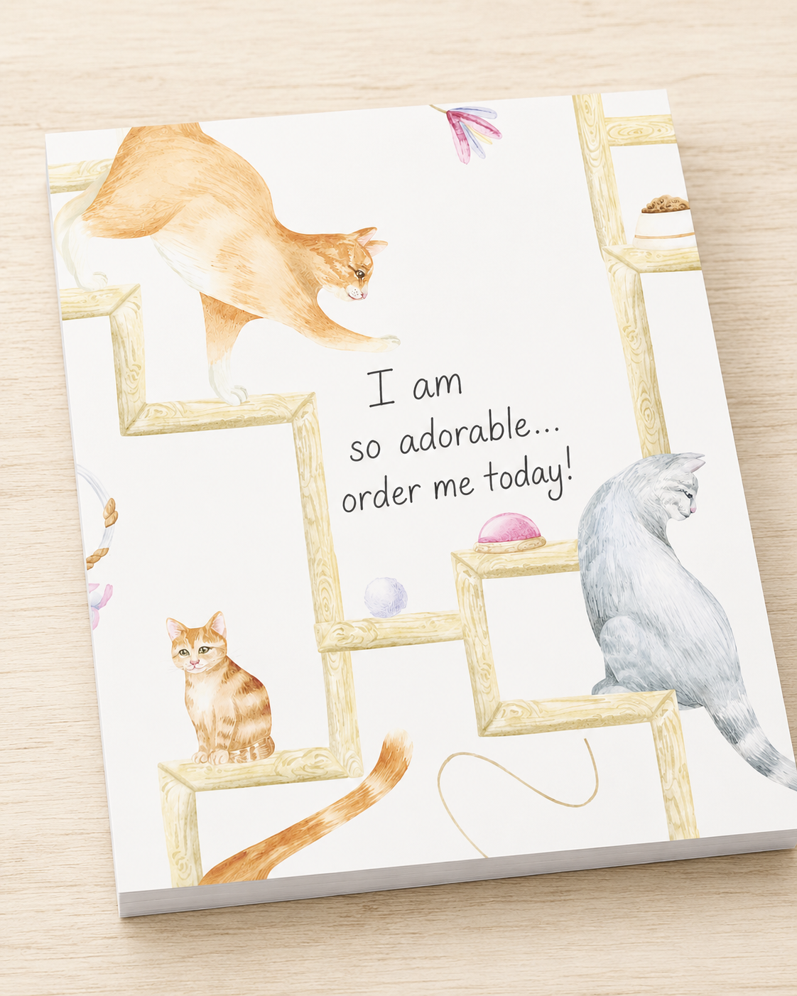 Kitty Tower 4" x 5" Notepad - Set of 4