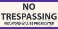 NO TRESPASSING  4' x 2' 15oz Vinyl Banner